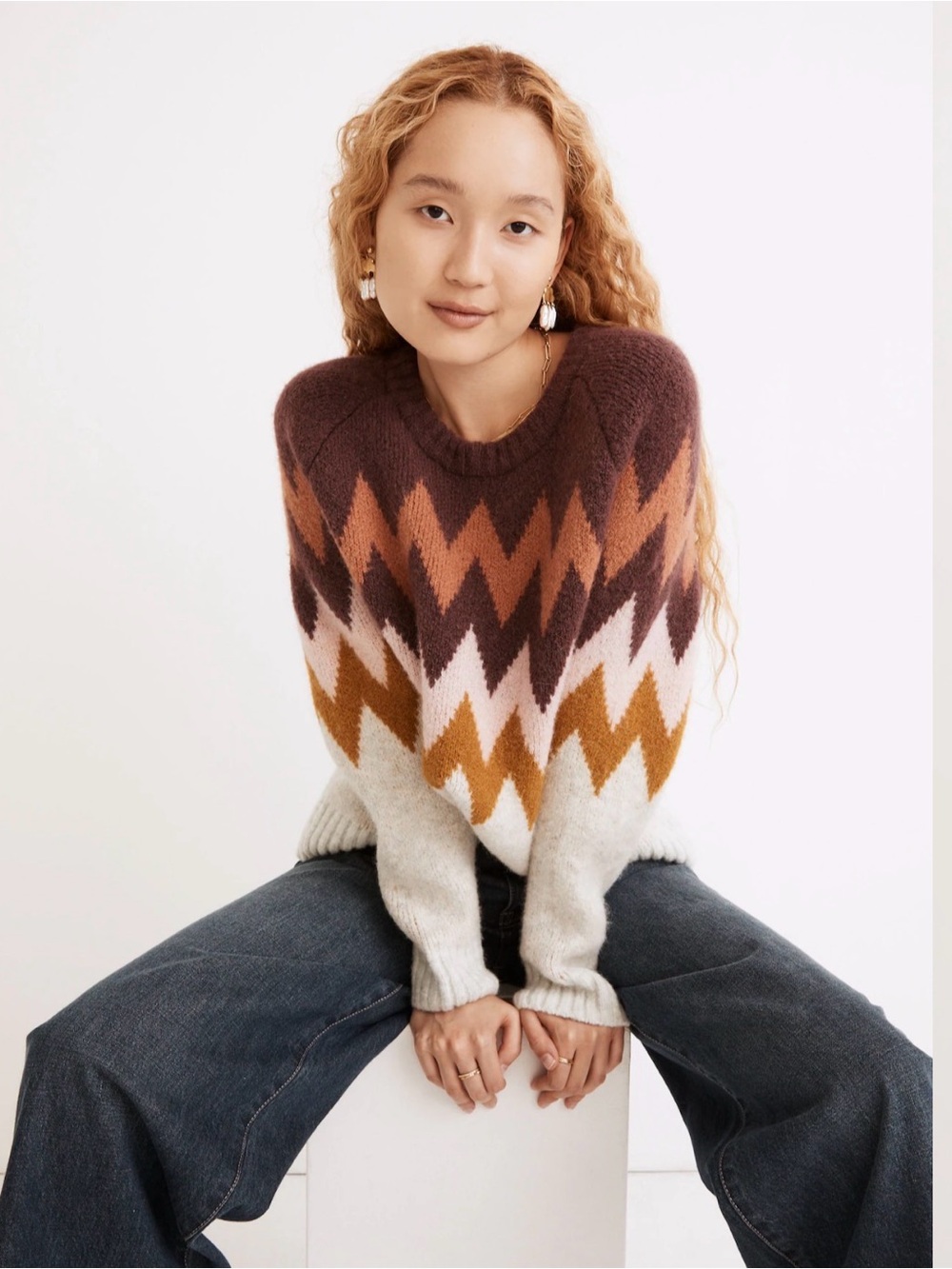 Madewell Delwood Delwood Fair Isle Pullover Sweater Size S – NWT